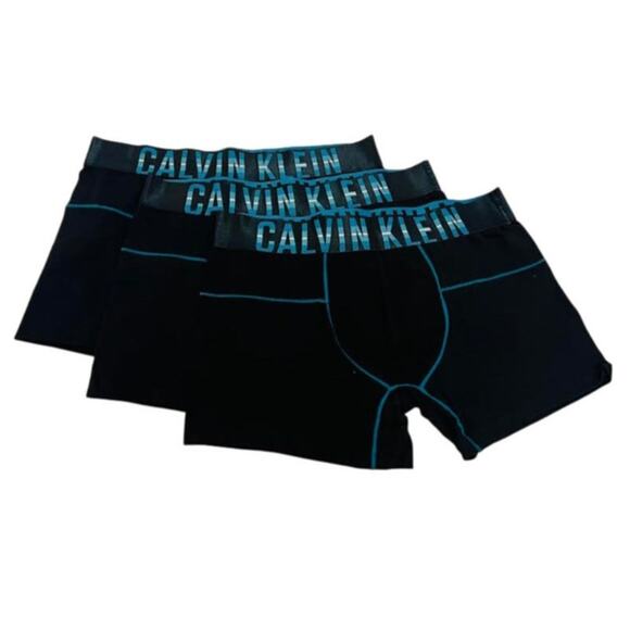 NEW!  Calvin Klein 3-Pack Modern Structure Boxer Briefs, BLK/BLUE M - Picture 1 of 5